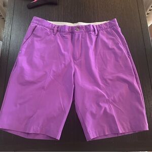 adidas Men's Purple Flat Front Shorts